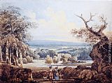 Thomas Girtin Famous Paintings - Distant View of Arundel Castle